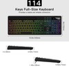 AOC KB600 Wireless Keyboard with 7-Color RGB Backlit, 2.4GHz Full-Size