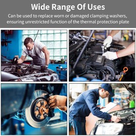 Volumoon Pack of 20 clamping discs, heat protection plate, safety washers, stainless steel, underbody clips, heat shield attachment, heat protection plate, exhaust for various cars