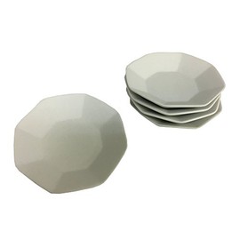 Shinjuka no Sato Octagonal Bakeware Set of 5 (Assorted Salt Set) White Diameter: Approx. 4.1 inches (10.5 cm), Depth: 1.0 inches (2.5 cm)