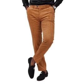 Barabas Men's Premium Corduroy Velvet Solid Color Chino Pants 2CPV1 Red 32