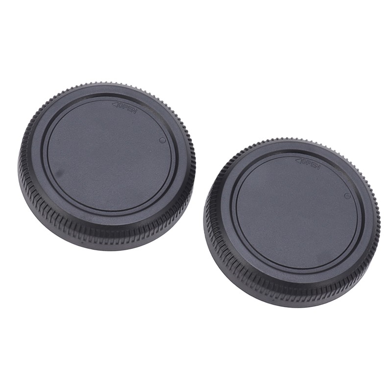 2PCS Lens Rear Caps ABS Plastic Snap On Lens Back