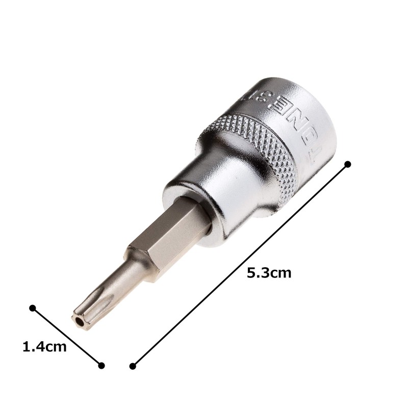 Tone HP3TX-T20H Torx Socket (Anti-Messing Type), 3/8 inch (9.5 mm)
