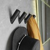 Beelee Wall Hooks Black Towel Hooks 4 Pack Coat Hooks