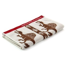 Carolata Cretaceous Dinosaur/Pterosaur Face Towel (Approx. 31.5 x 13.4 inches (80 x 34 cm) / Beige/Imabari Towel), Dinosaur, Made in Japan, Water Absorbent, Hand Towel (100% Cotton, Jacquard Woven),