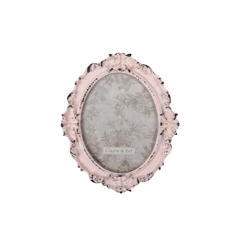 MAISONICA 6" x 4" Pink Oval Classic Shabby Chic Photo