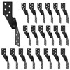 Hurricane Straps Brackets 25 Pcs，Hurricane Tie with Black Powder-Coated,Hurricane Straps
