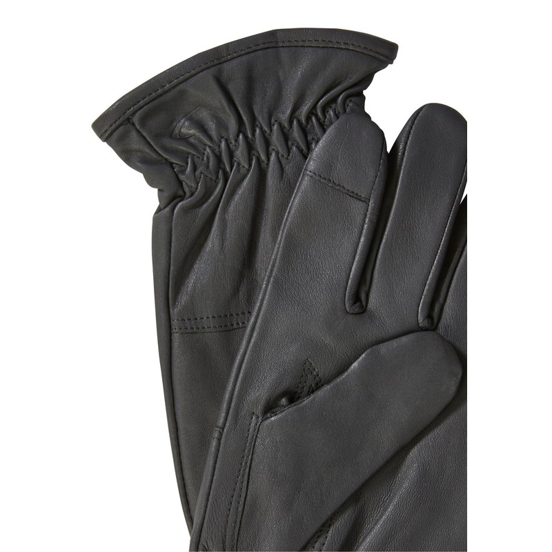 camel active Men's Leather Gloves with Screen Tab Function, Asphalt,