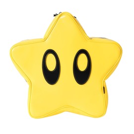 Star Backpack Bright Yellow Cute Stylish Schoolbag Waterproof Large Capacity PU Leather Backpack