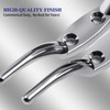 Anley 2 PCS Silver FlagPole Halyard Rope Cleat Hook -
