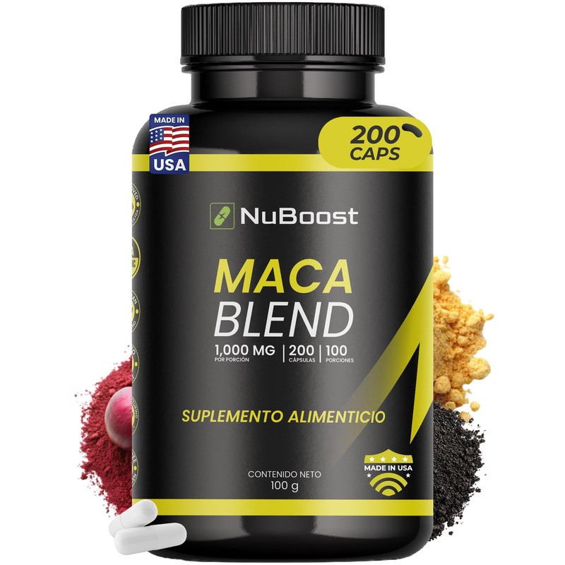 NuBoost Maca Peruana 1000 mg - 200 Cápsulas - Maca