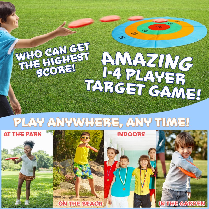 KreativeKraft Disc Throwing Game for Kids and Family, Outdoor Target