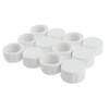 MTQY 12PCS White PVC Pipe End Cap Plug 1/2 Inch