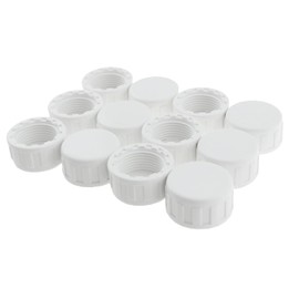 MTQY 12PCS White PVC Pipe End Cap Plug 1/2 Inch NPT Pipe Plug Fitting Adapter Internal Teeth Pipe Plug Internal Filament Pipe Cap for Irrigation Systems Water Supply Pipe Drainage Systems