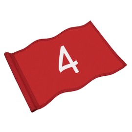 TIXIPEM Golf Flag with Tube Inserted [1pcs] - Nylon Putting Green Golf Target Flag with the Number 4 Use for Indoor & Outdoor Courts & Practice Field - [Red - 20 IN]
