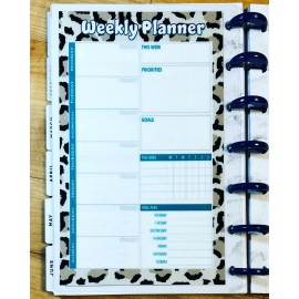 Handmade Weekly Planner Dashboard Insert for use with MINI Happy Planner