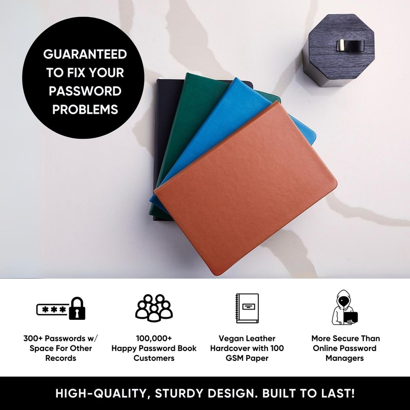 PRODUCTIVITY STORE Best Password Book With Alphabetical Tabs | Password