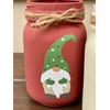 Gnome Winter Mason Jars/Gnome Mason Jars/Winter Decor/Painted Mason Jars