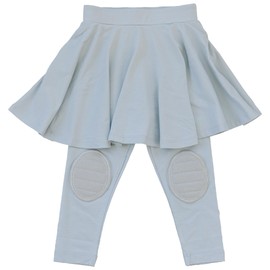 Zenulove Viscose Girls' Leggings with Skirt and Knee Pads, Toddler Leggings 2t - 5t (US, Age 2 Years, Gray)