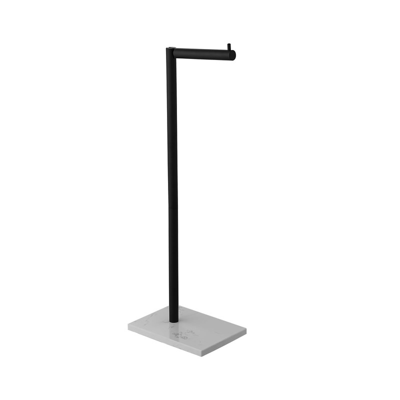 JOMANDAN 304 Stainless Steel Freestanding Toilet Paper Holder with Marble
