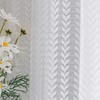 TOPICK Half-Curtains, White, Lace, Transparent Curtains, Bistro Curtains, Kitchen, Warp-Knitted,