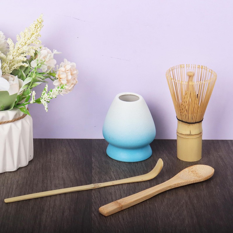 Set of 4 Matcha Tea Set Matcha Whisk and Whisk