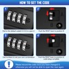 TNIIFXC Portable Travel Safe Lock Box 4-Digit Combination Mini Safe