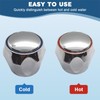 Crovakeu 2-pcs Faucet Knob Handles Replacement - Universal Hot/Cold Water