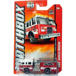 2013 Matchbox MBX Heroic Rescue Pierce Dash Fire Engine Red 100 YEARS