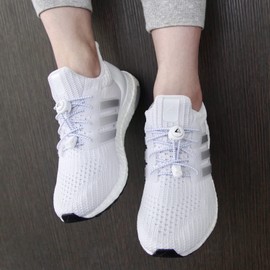 No Tie Elastic Shoelaces - Heavy Duty Laces, Upgraded Lock for Adult and Kids Shoe - White