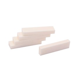 Alnicov Pack of 5 Vintage Blank Buffalo Bone Saddle for Guitar Ukulele Accessories 40 x 10 x 5 mm