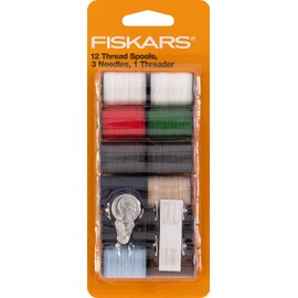Fiskars Hand Sewing Thread, Sewing Accessories and Supplies for thread for sewing, 12 Standard Color Pack