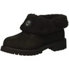 Timberland Unisex-Baby Icon Collection Roll-top with Fleece Fashion Boot, Black