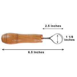 Wood Carving Scorp Knife. Round Carving Tool for Spoons, Bowls and Cups. Wood Carvers Rounded Hook Knife Spoon carving knife. (ANGLED)