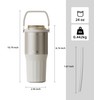 TKK 24 oz Ceramic Coated Tumbler with Straw Lid, 18/10
