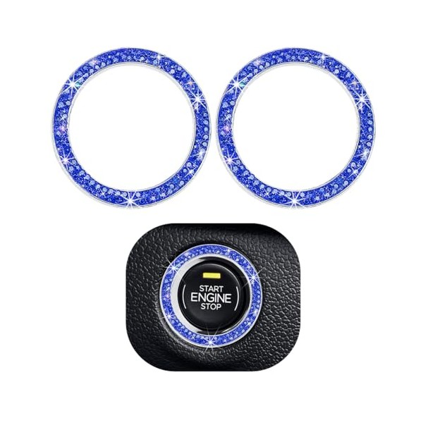 Gasedin Gasedin 2 PCS Car Engine Start Stop Decoration Ring,