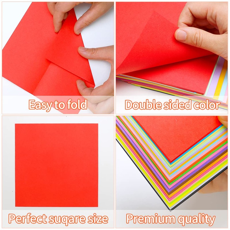 IOOLEEM Origami Paper, 200 Sheets, 20 Colors, 6 Inch Square,