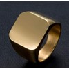 Men Pinky Ring Solid Polished Stainless Steel Signet Rings Biker