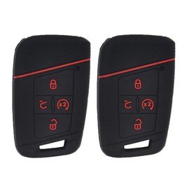 Weibiss - Juego de 2 fundas de goma para mando a distancia sin llave, compatible con VW Volkswagen Tiguan Atlas Jetta Passat Golf Alltrack KR5FS14-US 2021 2020 2019