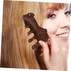 Beavorty Natural Sandalwood Scalp 5-teeth Comb for Scalp Massage Sturdy