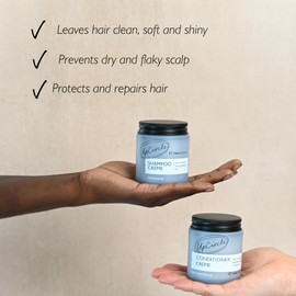 UpCircle Haircare Duo – Shampoo and Conditioner Crème – Rosemary Oil , Coconut Oil + Vitamin E – Prevents Frizz, Protects Scalp + Boosts Circulation – Vegan , Cruelty-Free + Sustainable