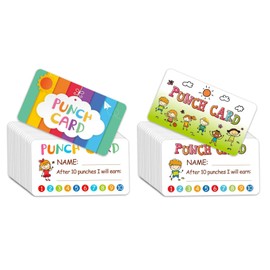 Reward Punch Cards for Classroom, Behavior Punch Cards for Kids, Students (100pcs, Boys and Girls)