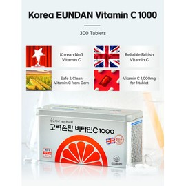 Korea EUNDAN Vitamin C 1,000mg 300 Tablets for One Year Vitamin C from United Kingdom 1,110% of Daily Value