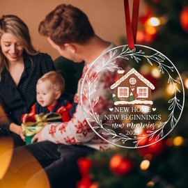 New Home New Adventures New Memories 2024 Christmas Ornament, New House Keepsake Gift, Homeowner Gift Ideas, Housewarming Gift, Christmas Tree Hanging Decorations