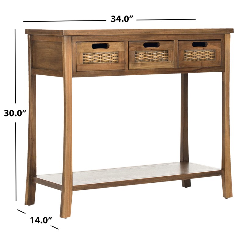 Safavieh American Homes Collection Autumn Oak 3-Drawer Console Table