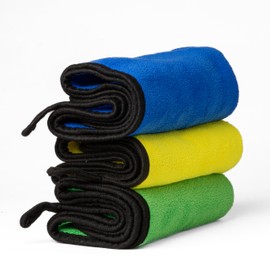 U4T Premium Car Cleaning Kit: Large Microfibre Cloth used as Car Drying Towel, Kitchen Towels, Multipurpose Cleaning Cloths and Microfibre Towel, an Essential Car Accessories for Women & Men(3 PACK)