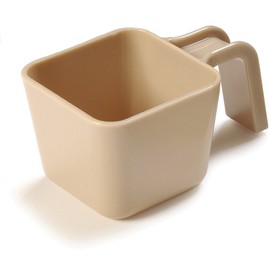 CFS 49112-106 Polycarbonate Portion Cup with U-Shaped Handle, 12-Ounce Capacity, 5-1/2" Length x 3-3/8" WIdth x 2.95" Depth, Beige (Case of 6)