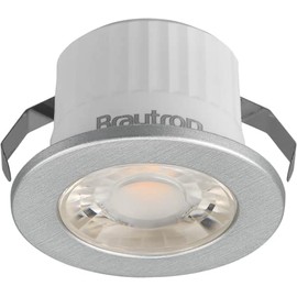 Braytron LED Recessed Spotlight Mini Spot 3 Watt 240 Lumen Round Silver IP54 Cool White (6500 K)