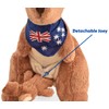 BOHS Plush Kangaroo with Australia Scarf and Removable Joey -