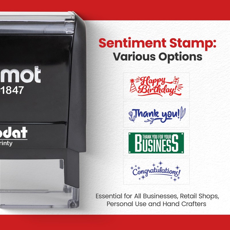 Promot Happy Birthday Self Inking Rubber Stamp - Ink Stamps
