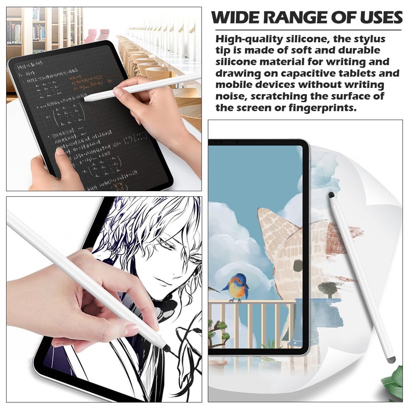 YOLUFER 20Pcs Replacement Tips Silicone Rubber Touch Screen Pens Tips